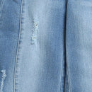 Light Blue Wide Leg Distressed Denim Jeans P1488