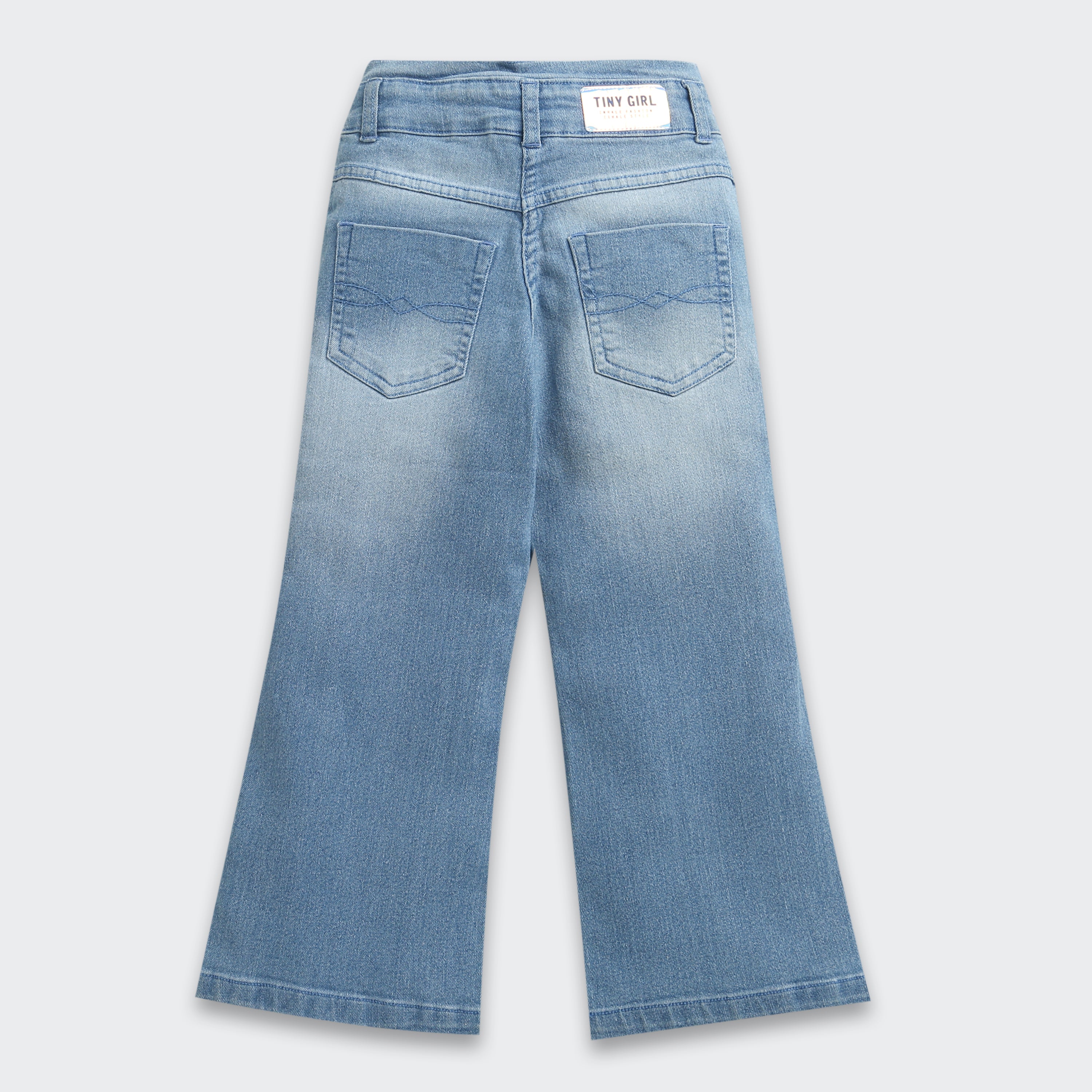 Light Blue Wide Leg Denim Jeans P1498