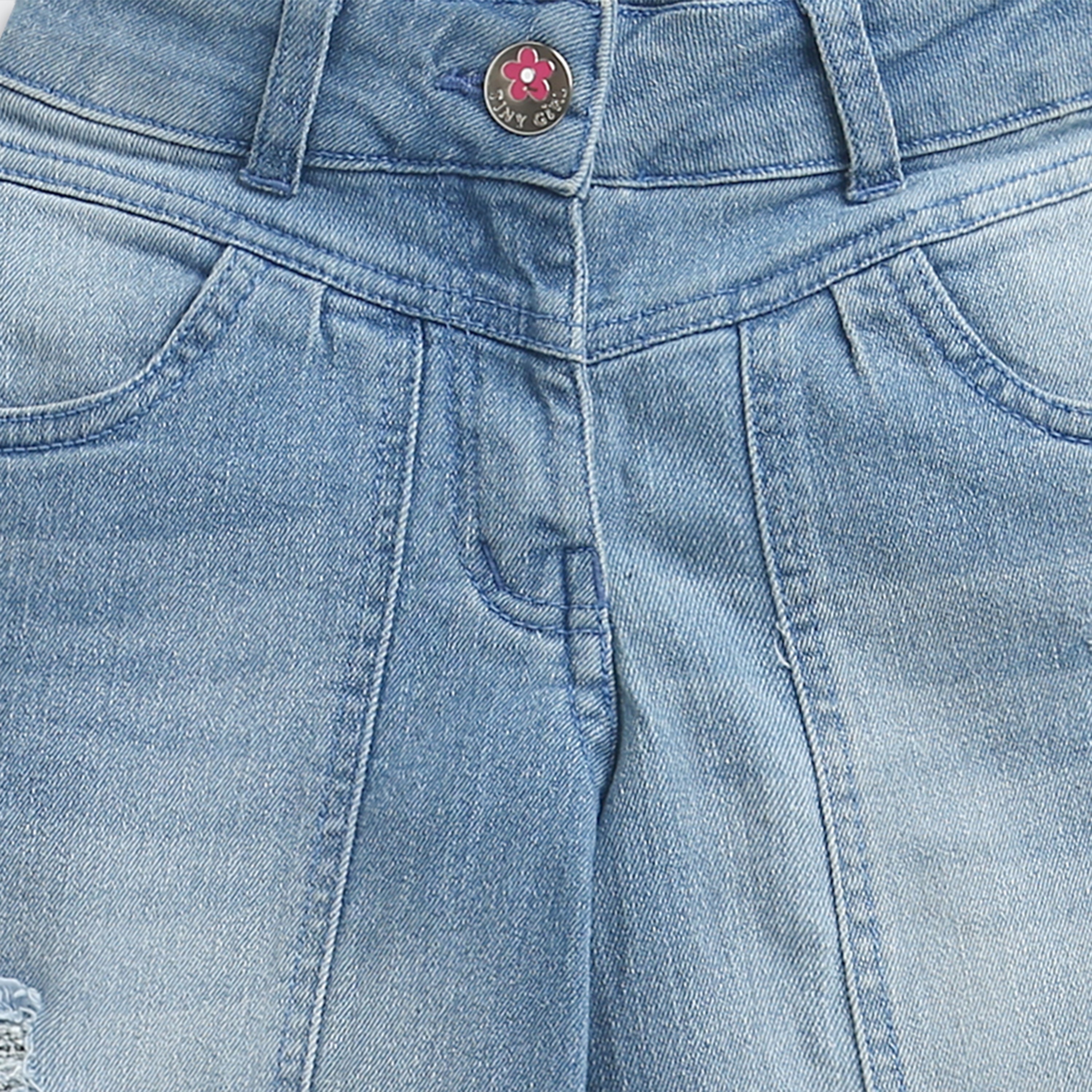Light Blue Wide Leg Denim Jeans P1498