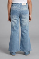 Light Blue Wide Leg Denim Jeans P1498
