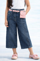 Dark Blue Wide-Leg Denim Jeans P1513