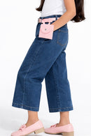 Dark Blue Wide-Leg Denim Jeans P1513
