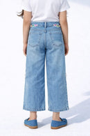 Light Blue Wide-Leg Denim Jeans P1515