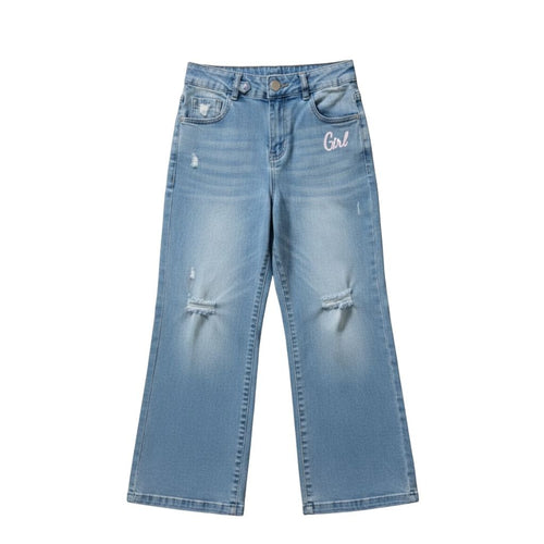 Light Blue Wide-Leg Denim Jeans P1515