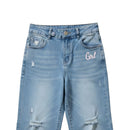 Light Blue Wide-Leg Denim Jeans P1515