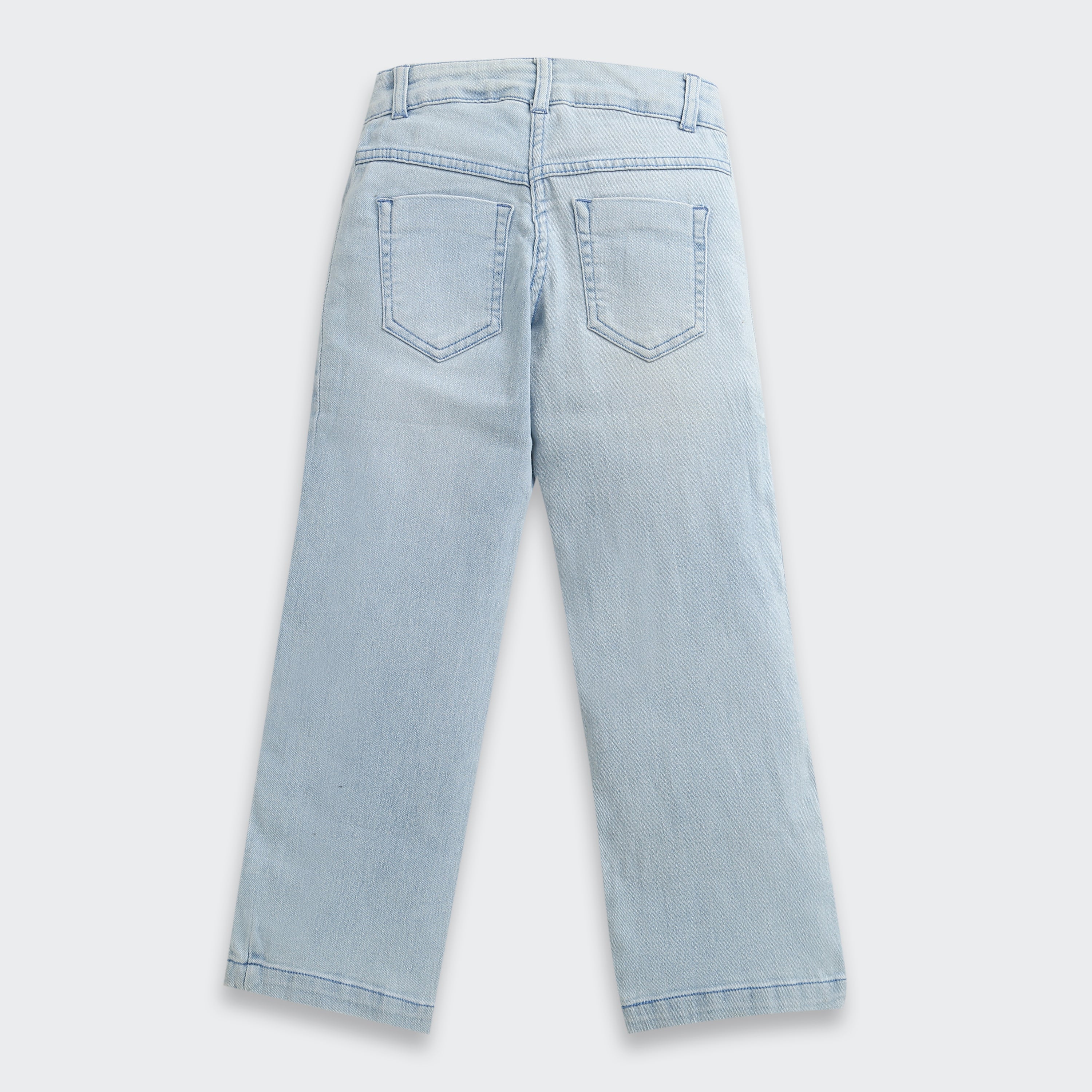 Light Blue Wide Leg Denim Jeans P1528