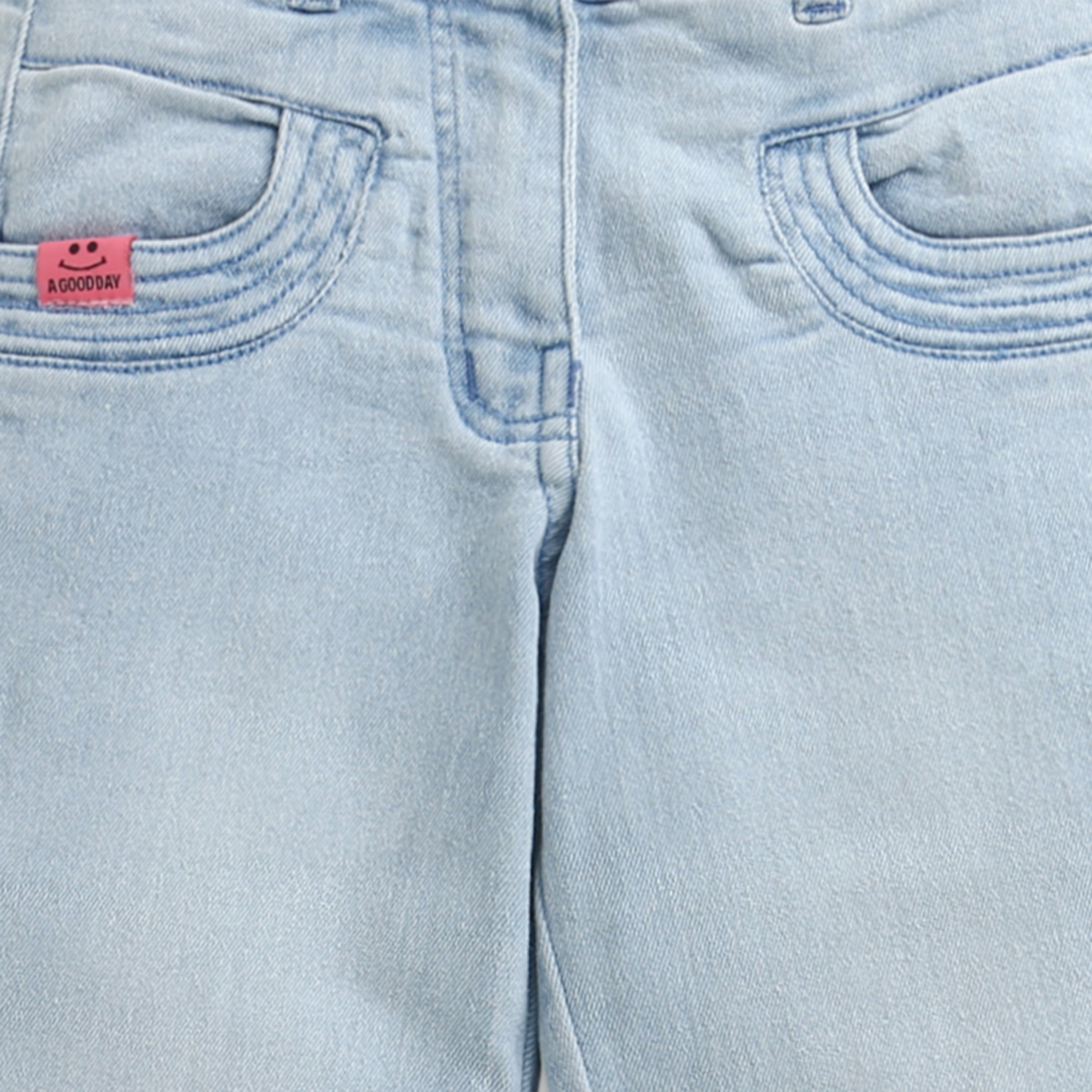 Light Blue Wide Leg Denim Jeans P1528