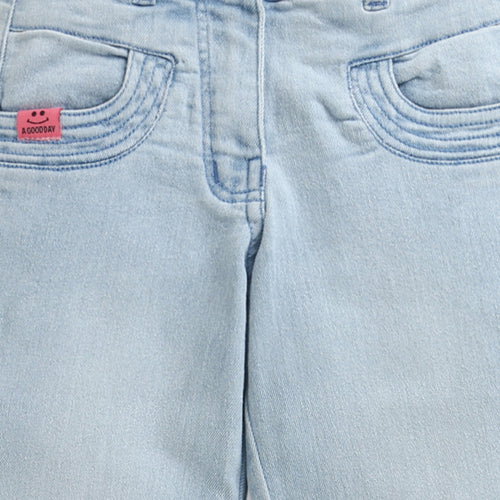 Light Blue Wide Leg Denim Jeans P1528