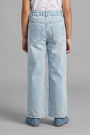 Light Blue Wide Leg Denim Jeans P1528