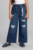 Dark Blue Ripped Relaxed Fit Jeans P1533