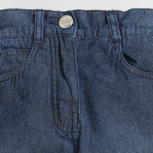 Dark Blue Graphic Patch Denim Jeans P1534