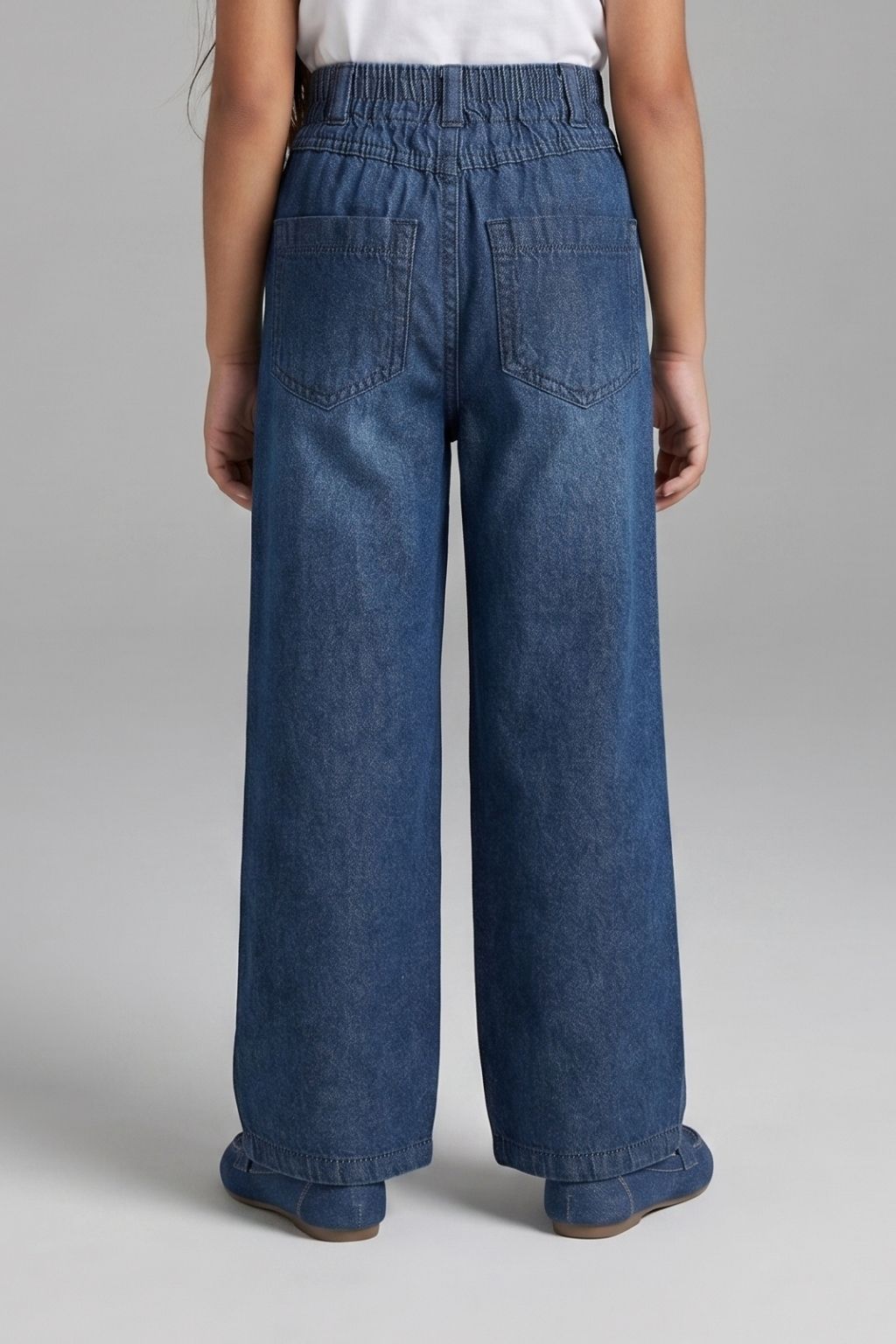 Dark Blue Graphic Patch Denim Jeans P1534