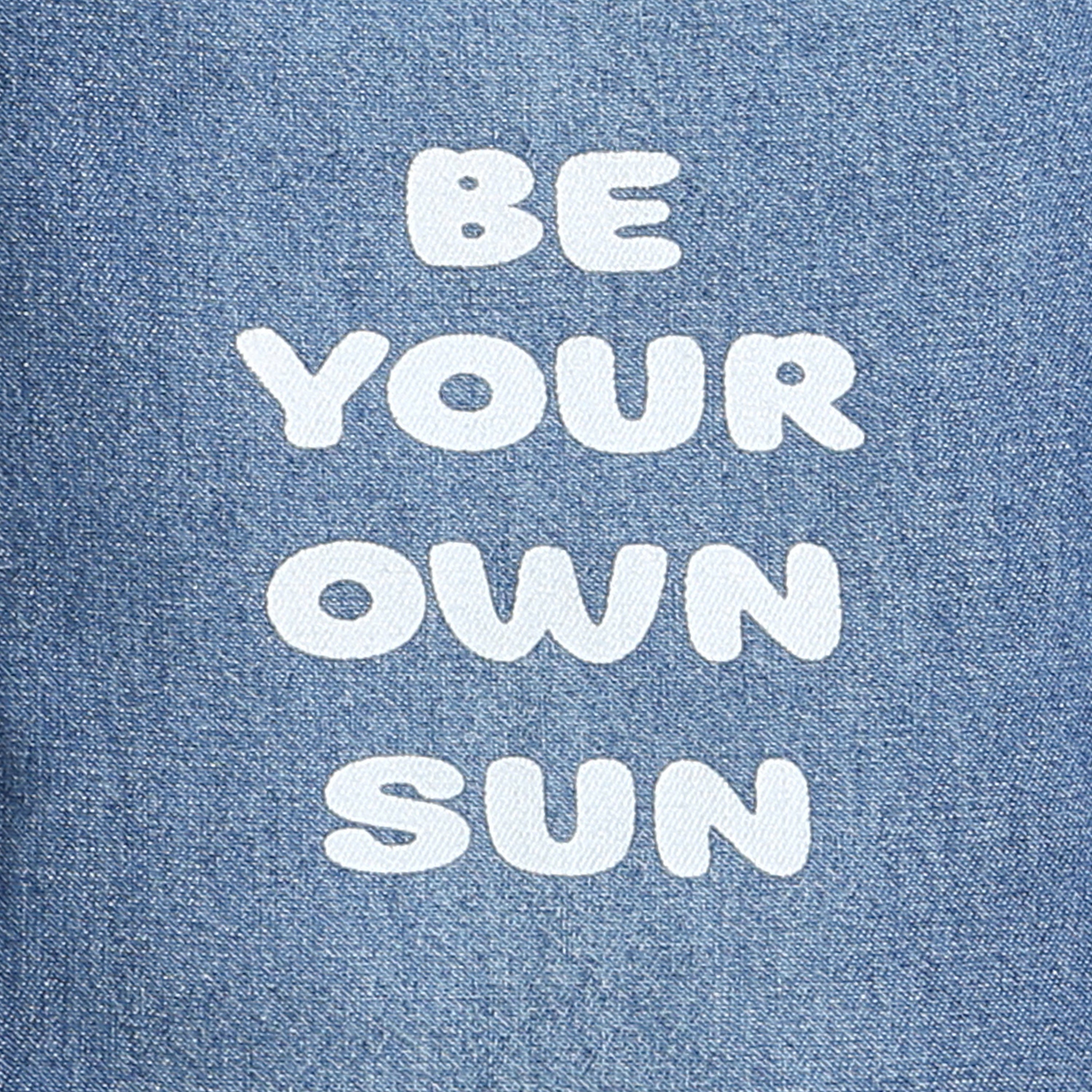 Girls Light Blue Printed Street Style Jeans