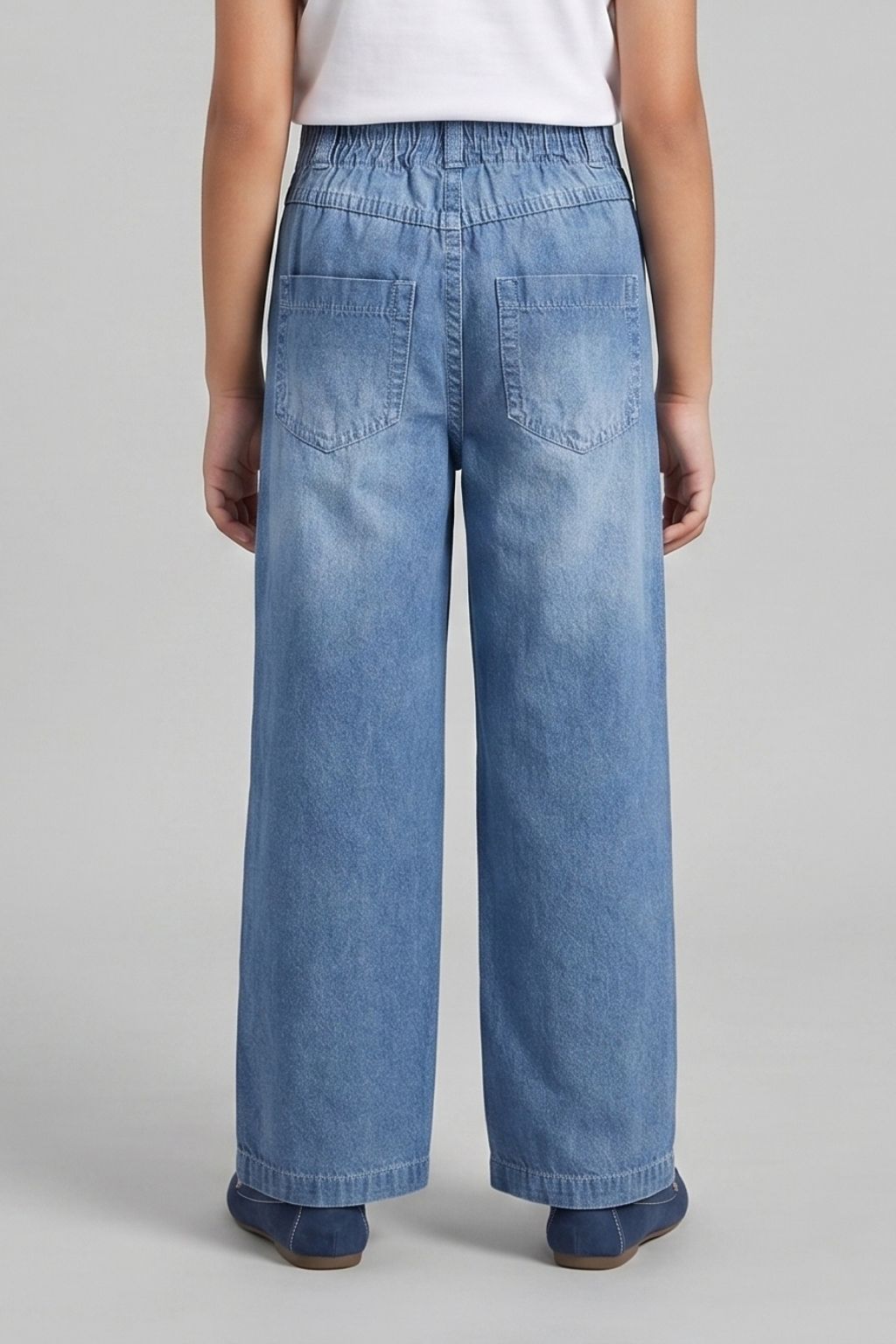 Light Blue Printed Street Style Jeans P1534