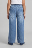 Light Blue Printed Street Style Jeans P1534