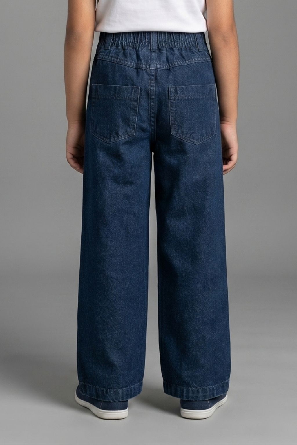 Navy Blue Cute Patchwork Jeans P1535