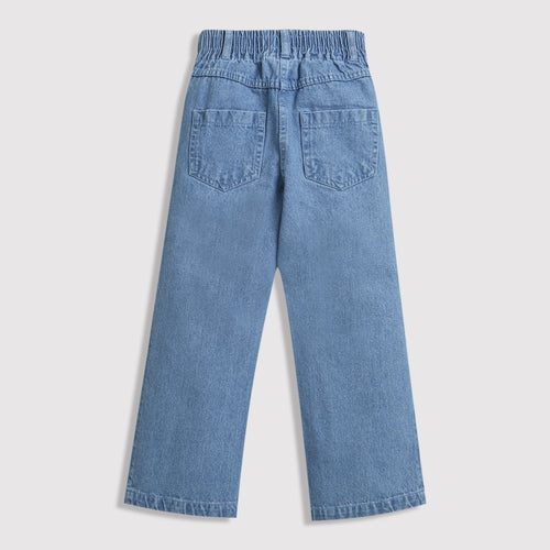 Tiny Girl Light Blue Fun Days Graphic Denim Pants