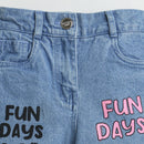 Tiny Girl Light Blue Fun Days Graphic Denim Pants