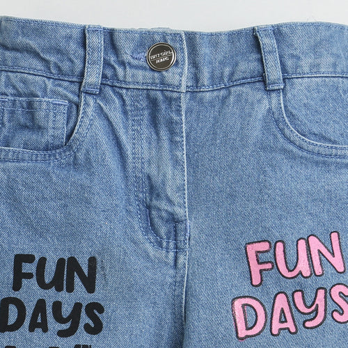 Tiny Girl Light Blue Fun Days Graphic Denim Pants