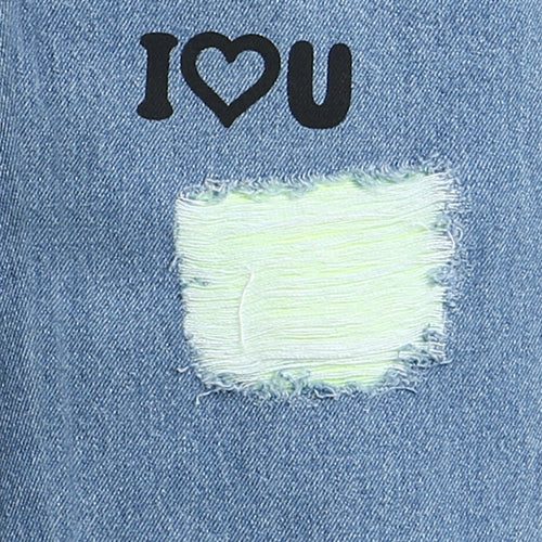 Tiny Girl Light Blue Fun Days Graphic Denim Pants