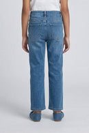 Classic Light Blue Straight-Leg Denim Jeans P1546