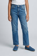 Classic Light Blue Straight-Leg Denim Jeans P1546