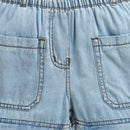 Light Blue Cargo Style Wide Leg Denim Jeans P1556