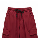 Maroon Wide-Leg Cargo Pants P1562