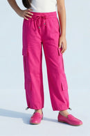 Soild Cargo Wide-Leg Pant with Patch Pocket P1567