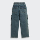 Girls Cargo Denim Jogger Jeans