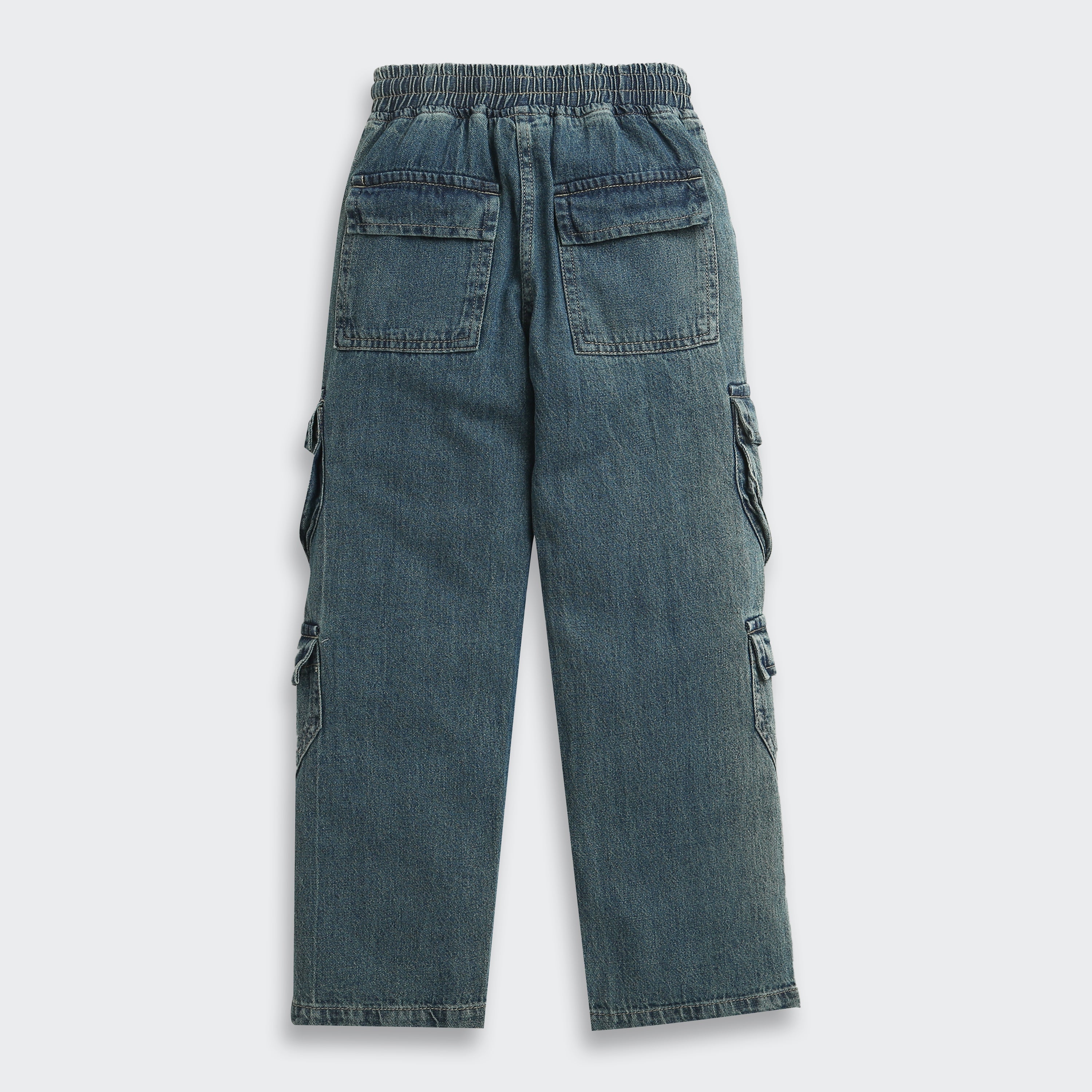 Girls Cargo Denim Jogger Jeans