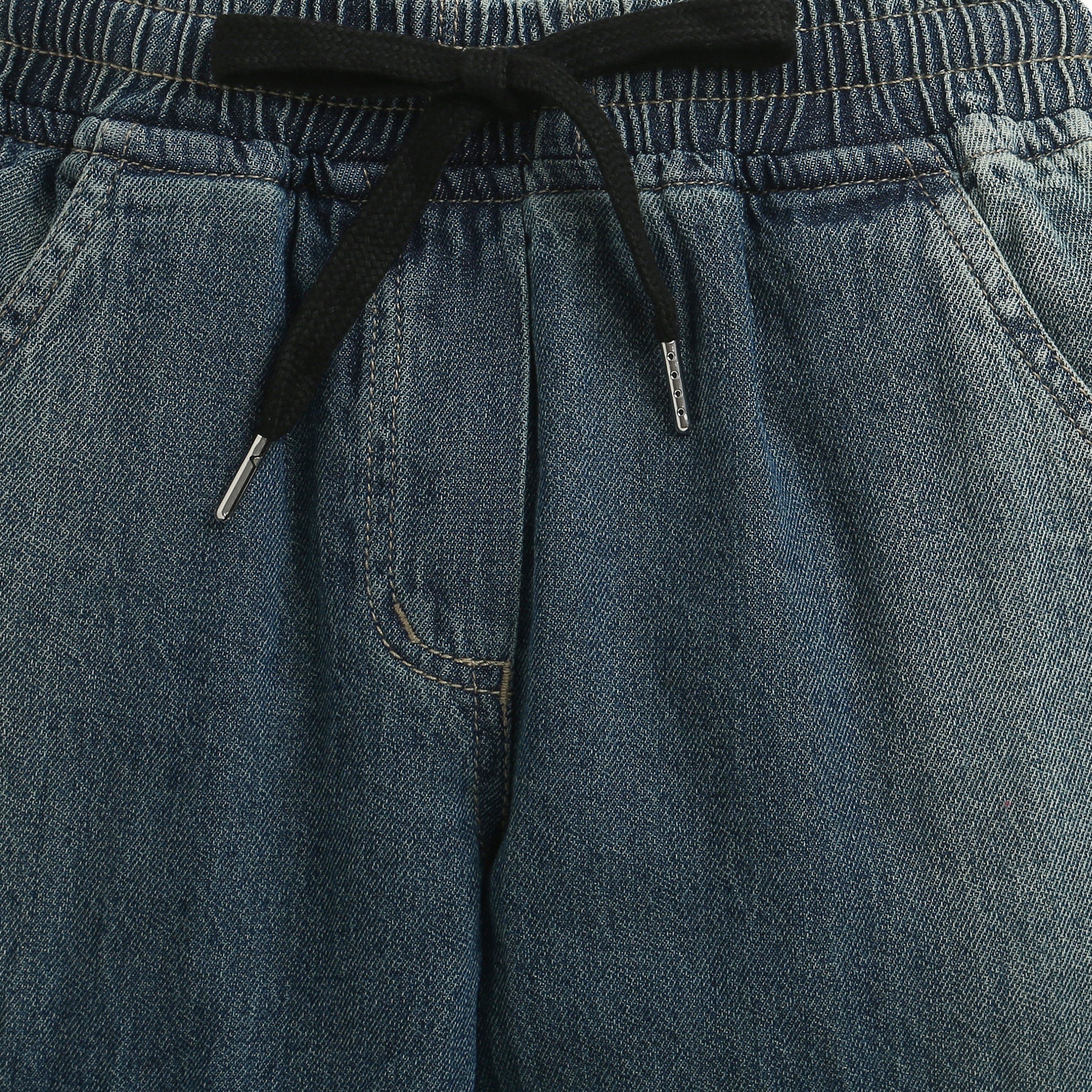 Girls Cargo Denim Jogger Jeans