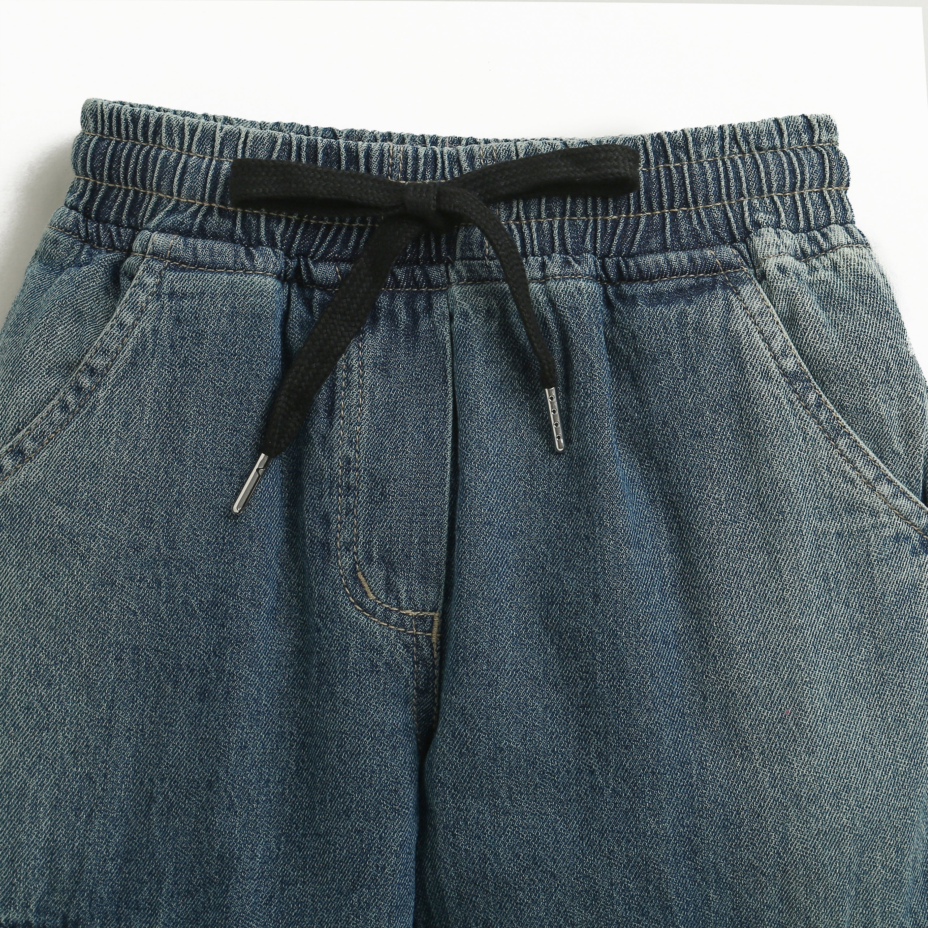 Girls Cargo Denim Jogger Jeans