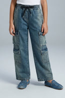 Cargo Denim Jeans P1594