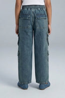 Cargo Denim Jeans P1594