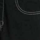Black Cargo Pants with Contrast Stitching P1596