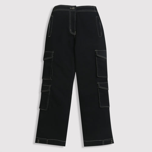 Black Straight Fit Jeans P1597
