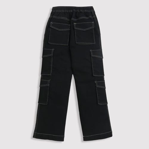 Black Straight Fit Jeans P1597