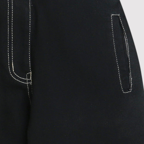 Black Straight Fit Jeans P1597