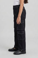 Black Straight Fit Jeans P1597