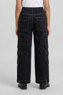 Black Straight Fit Jeans P1597
