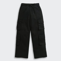 Black Cargo Wide-Leg Pants P1602