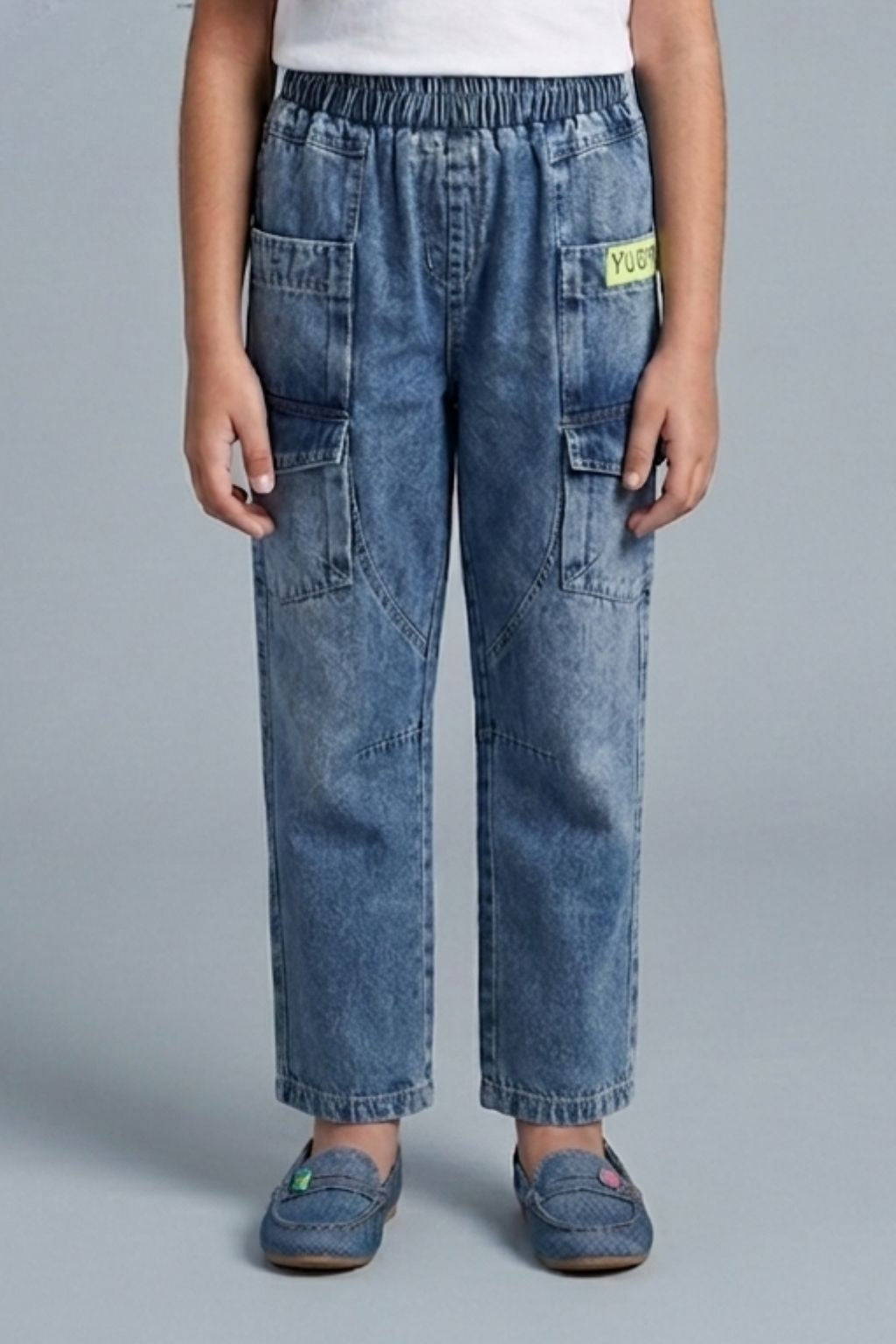 Cargo Jeans with side pockets P1606