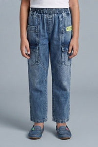 Cargo Jeans with side pockets P1606
