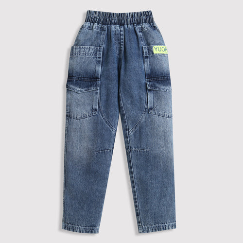 Cargo Jeans with side pockets P1606