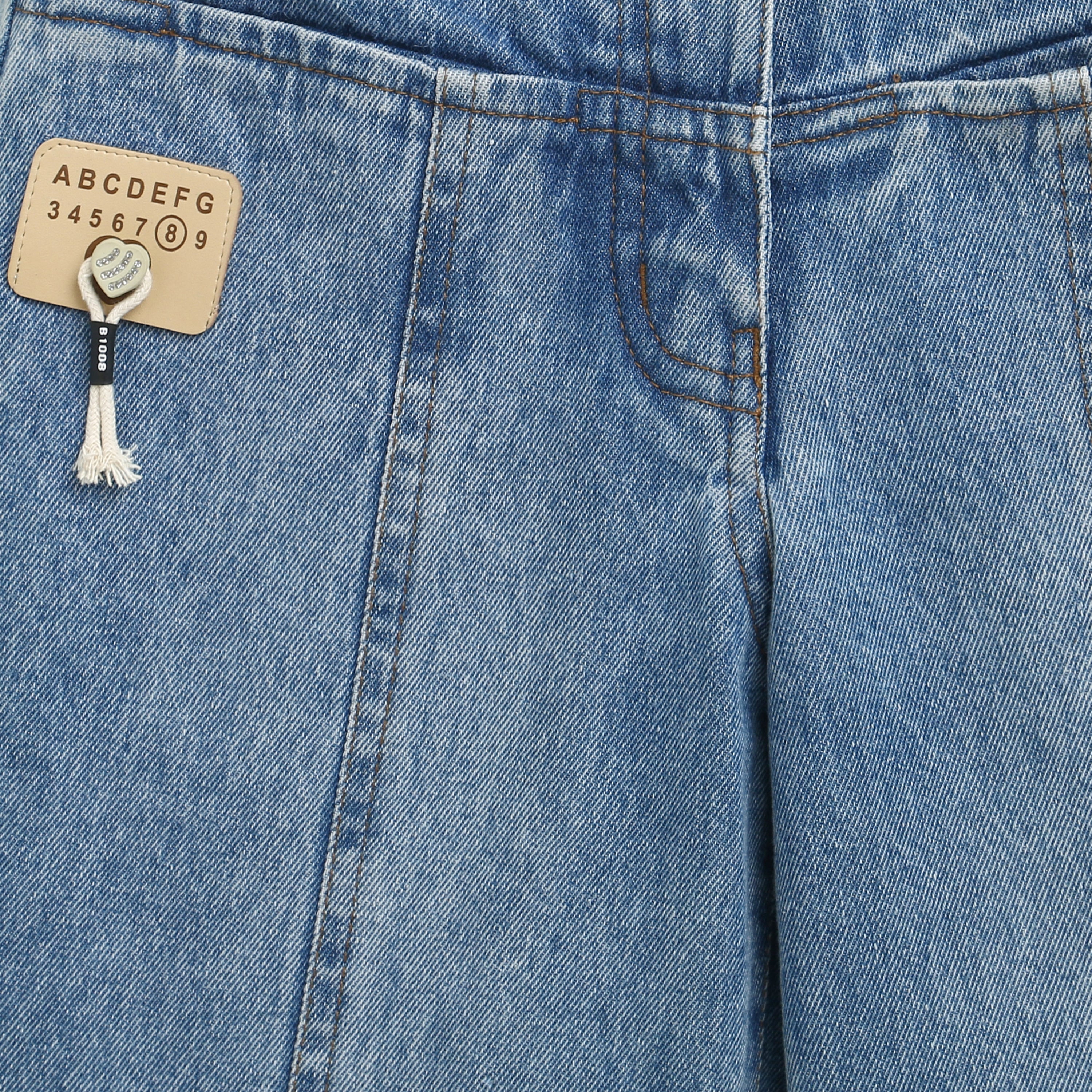 Blue High-Rise Wide Leg Denim Jeans P1631