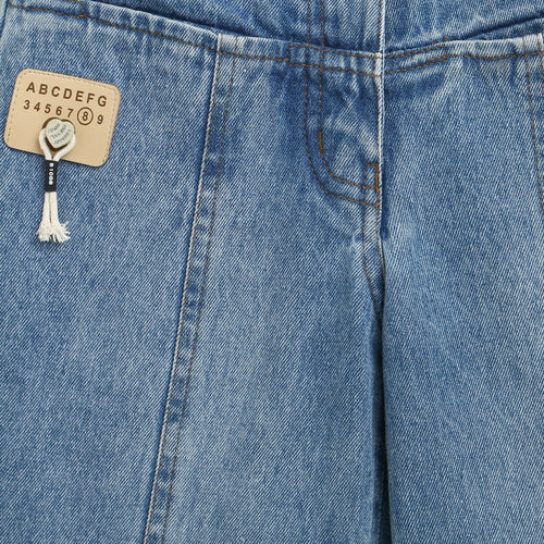 Blue High-Rise Wide Leg Denim Jeans P1631