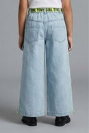 Neon Belt & Pocket Flap Cargo Denim Pants 1632