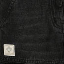 Black Denim Cargo Flared Jeans P1634
