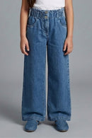 Wide-Leg Denim Culotte Pants 1637